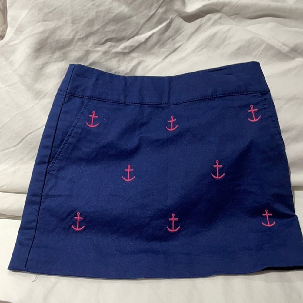 Vineyard vines 2t navy hot pink anchors skirt nwot